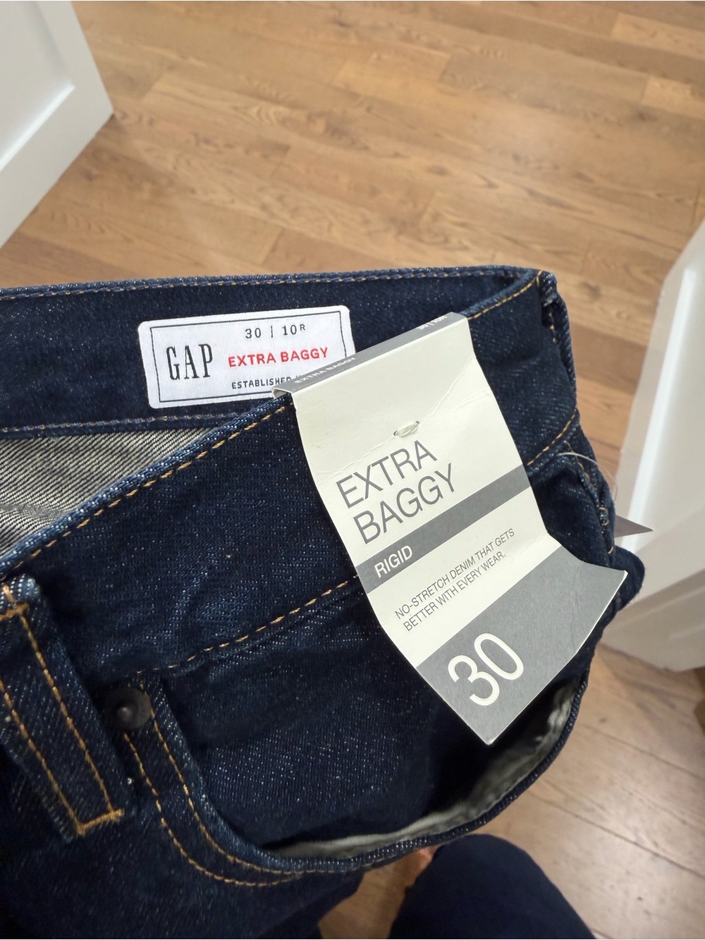 HAILEY BIEBER X GAP Extra Baggy Rigid Jeans - Dark Indigo